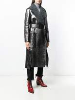 Thumbnail for your product : Ferragamo metallic belted coat