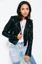 Thumbnail for your product : Members Only Shrunken Faux-Leather Scoop-Back  Jacket