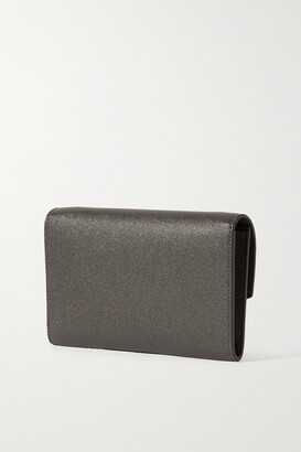 Saint Laurent Uptown Textured-leather Shoulder Bag - Dark gray