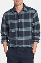 Thumbnail for your product : Nordstrom Trim Fit Washed Plaid Sport Shirt
