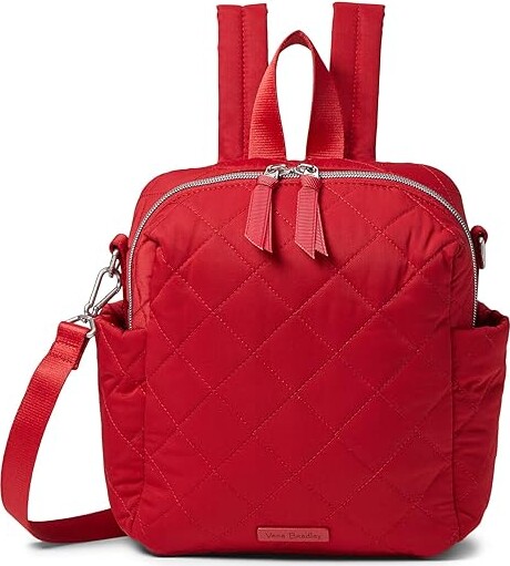 Vera Bradley Women's Recycled Cotton Utility Crossbody Bag Cardinal Red