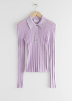 Thumbnail for your product : And other stories Sheer Fitted Polo Top