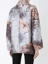 Thumbnail for your product : Alberta Ferretti stained metallic effect coat