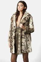 Thumbnail for your product : Topshop Faux Fur Snake Print Coat