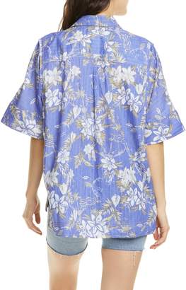 Free People Love Letters Button Front Shirt