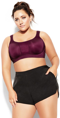 City Chic Underwire Contour Sports Bra - berry City Chic Underwire Contour Sports Bra - berry
