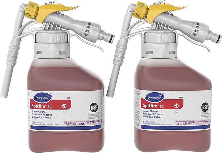 Spitfire SC Multipurpose Cleaner for Diversey RTD, Pine, 1.5 L / 1.58 U.S. Qt., 2/Carton (95891201)