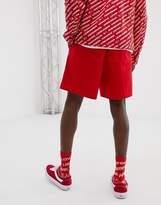 Thumbnail for your product : ASOS Design DESIGN co-ord relaxed chino shorts with elastic waist in red