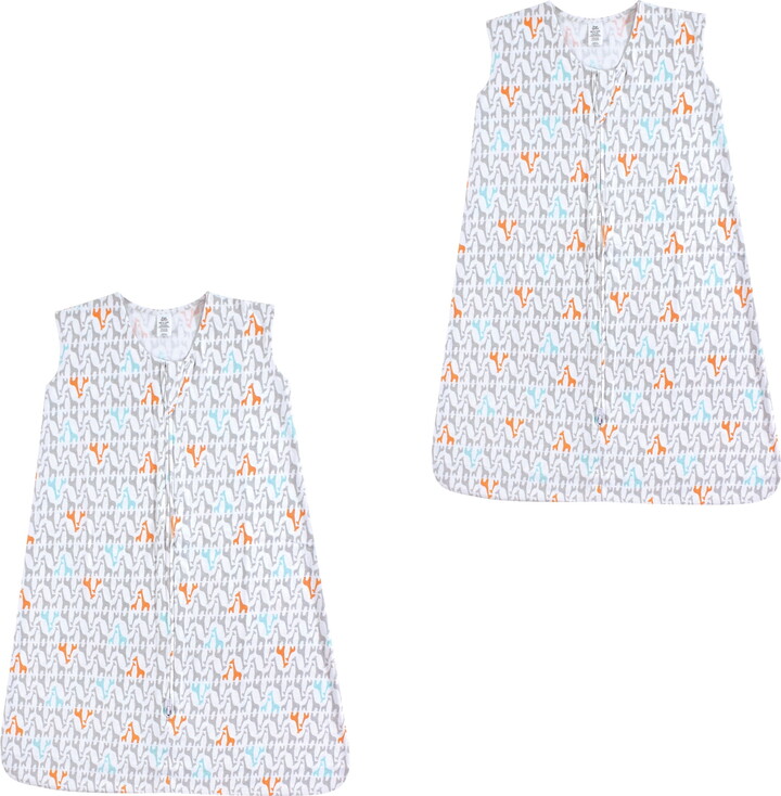 Yoga Sprout Baby Boy and Girl Jersey Cotton Sleeping Bag 2 Pack, Giraffes, 6-12 Months