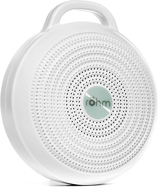 Yogasleep Rohm Portable White Noise Machine for Travel | 3 Soothing, Natural Sounds with Volume Control | Compact Sleep Therapy for Adults & Baby | USB Rechargeable | Lanyard for Easy Hanging