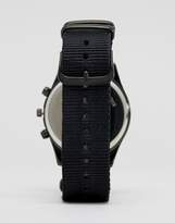 Thumbnail for your product : Reclaimed Vintage Inspired Chronograph Canvas Watch In Black