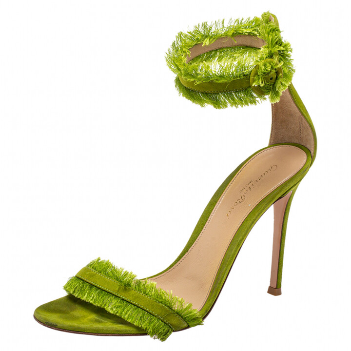 Gianvito Rossi green Suede Sandals