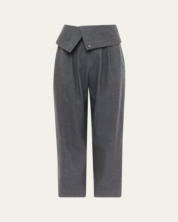 Fold Over Wool Trousers