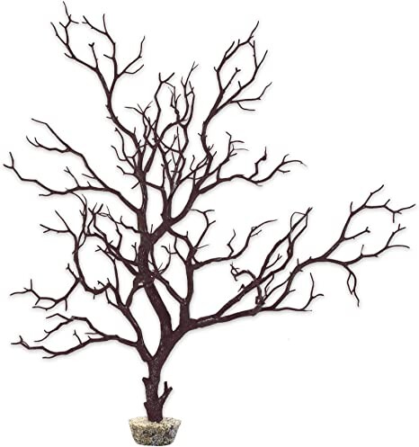 CURRENT USA Manzanita Branch 22-inch Tall with Weighted Base, Molded Aquarium Décor