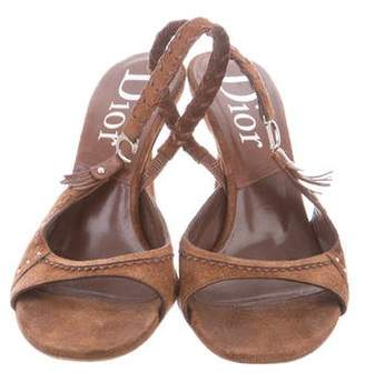Christian Dior Suede Slingback Sandals