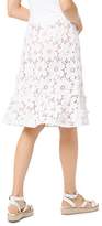 Thumbnail for your product : MICHAEL Michael Kors Appliquéd Floral-Lace Skirt
