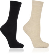 Thumbnail for your product : Falke Set of two wool-blend socks
