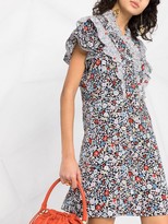 Thumbnail for your product : See by Chloe Floral-Print Ruffle-Trim Dress