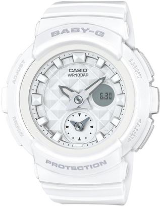 Baby-G Studded Dial White Strap Watch
