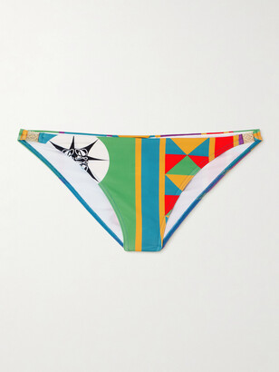 Loewe + Paula's Ibiza Embellished Printed Triangle Bikini