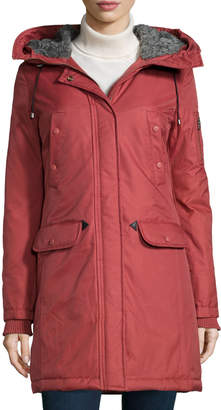Spiewak Fur-Hood Mid-Length Parka Jacket