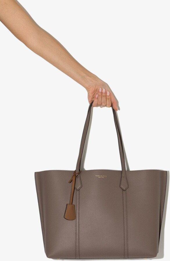 Tory Burch Beige Perry Triple Leather Tote Bag