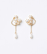Thumbnail for your product : LOFT Pearlized Cluster Chain Earrings