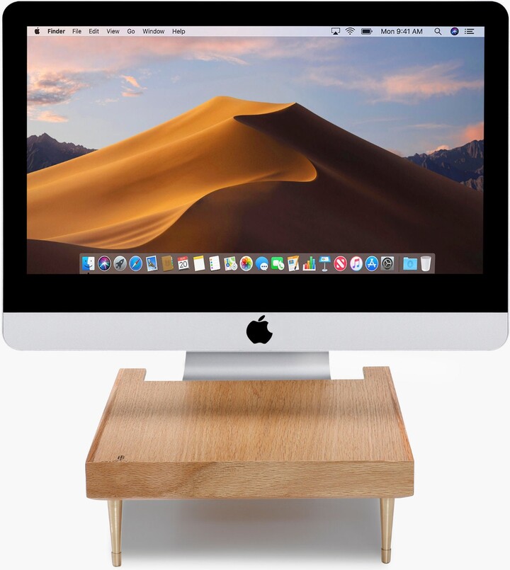 Etsy Wooden Monitor Stand, Red Oak Wood Imac Monitor Stand, Apple