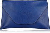Thumbnail for your product : Valextra Envelope large textured-leather clutch