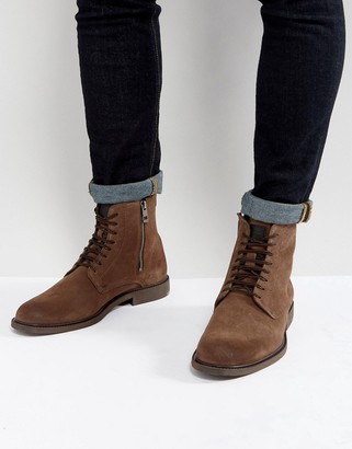 Boss Casual Boss Orange By Hugo Boss Cultroot Suede Boots In Brown