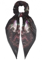 Thumbnail for your product : Alexander McQueen Moth silk chiffon scarf