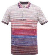 Thumbnail for your product : Missoni Striped Cotton-jersey Polo Shirt - Red Multi