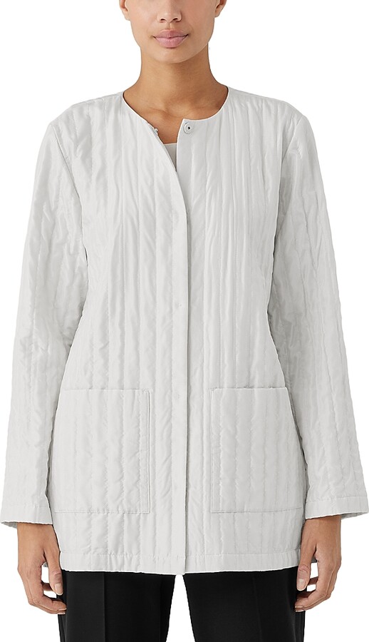 Eileen Fisher Silk Quilted Jacket - ShopStyle