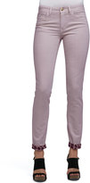 Thumbnail for your product : Just Cavalli Leopard-Cuff Skinny Jeans, Light Violet