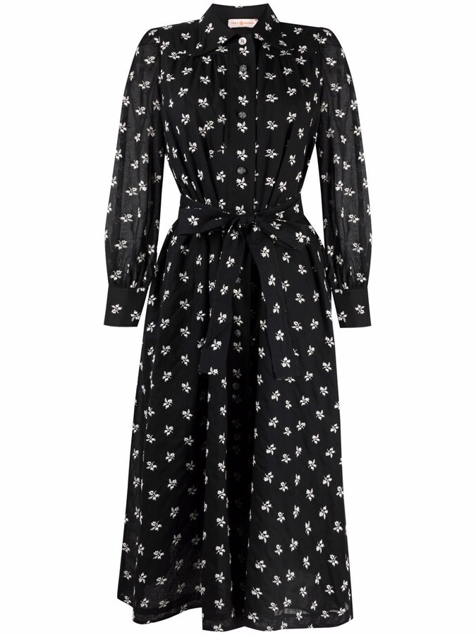 Tory Burch Artist floralembroidered dress ShopStyle