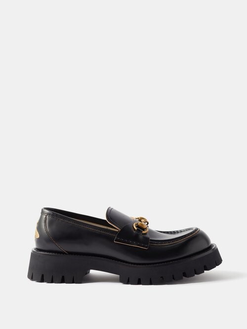 Gucci Horsebit Leather Chunky Loafers - Black - ShopStyle
