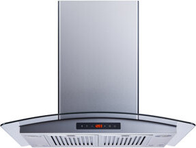 Winflo 30" 600 CFM Convertible Island Range Hood in Stainless Steel