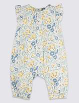 Thumbnail for your product : Marks and Spencer All Over Floral Print Pure Cotton Romper