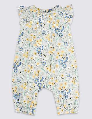 Marks and Spencer All Over Floral Print Pure Cotton Romper