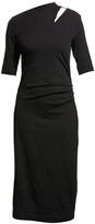 Thumbnail for your product : Brunello Cucinelli Monili-Cutout Ruched Jersey Midi Dress