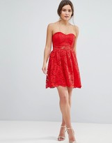 Thumbnail for your product : ASOS Design Bandeau Mini Dress in Lace