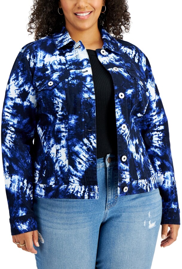 macys plus size jean jacket
