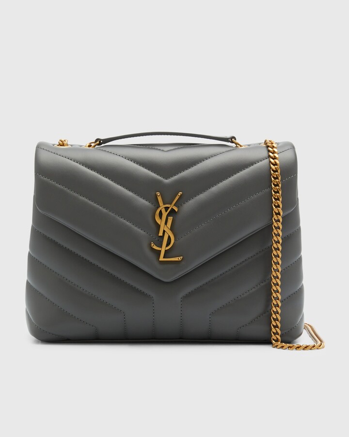 Saint Laurent Loulou Small Matelasse Calfskin FlapTop Shoulder Bag