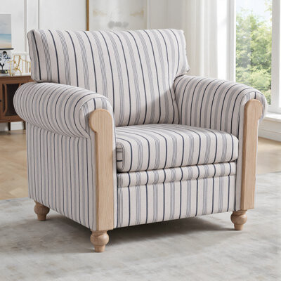 Latitude Run Single Sofa with soft cushion and sturdy legs
