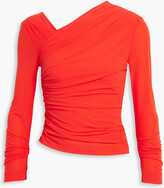 Thumbnail for your product : Helmut Lang Ruched stretch-jersey top