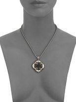 Thumbnail for your product : Konstantino Ismene Mother-of-Pearl, Black Spinel, 18K Yellow Gold & Sterling Silver Clover Enhancer