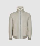 Thumbnail for your product : Reiss NOVELLO FUNNEL NECK SHEARLING JACKET Grey