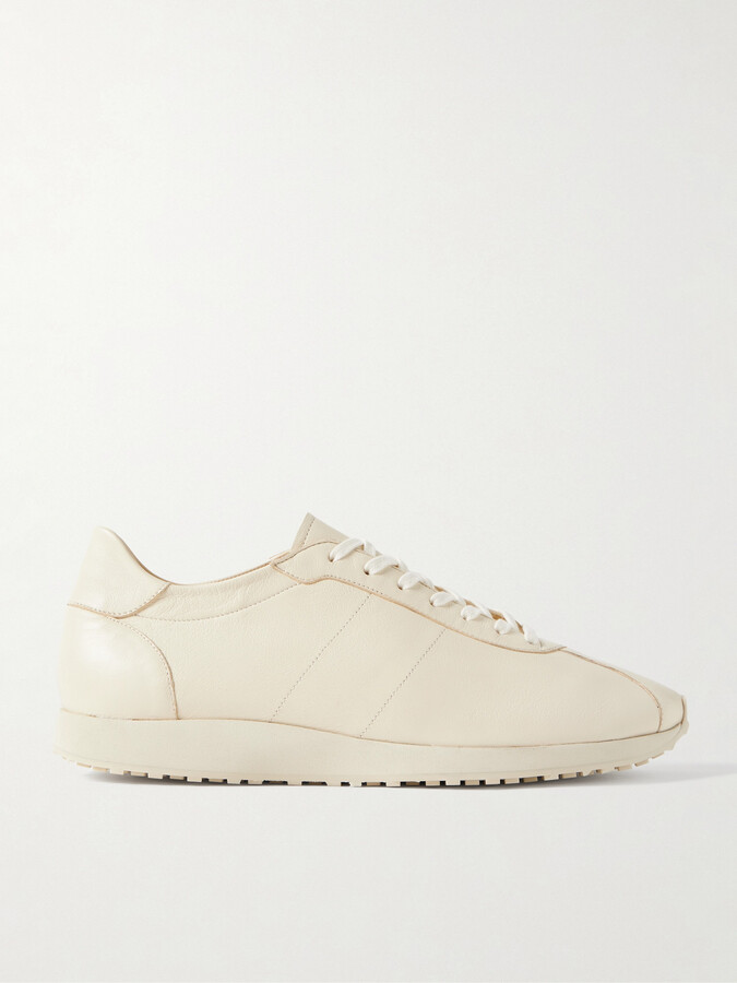 The Row Mica Leather Sneakers - Ivory