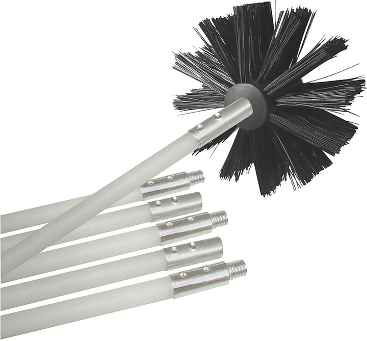 Deflect-O Deflecto Dryer Duct Cleaning Brush Kit, 12', White/Black (DEFDVBRUSH12K)