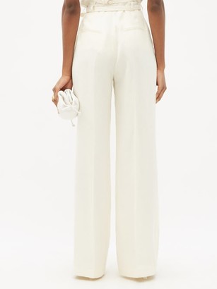 Gabriela Hearst Vargas High-rise Linen-twill Suit Trousers - Ivory